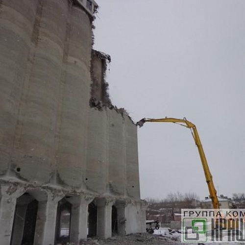Снос и демонтаж, Высотный демонтаж, Промышленный демонтаж 69-метровый элеватор в г. Самара